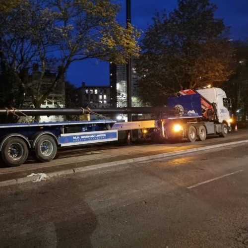 photo of an abnormal load delivery